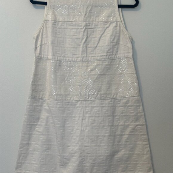Vintage Fendi White Halter Sheath Dress Mini - Picture 2 of 8